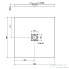 Sapho FLEXIA öntöttmárvány zuhanypadló 90x90x3cm 71546