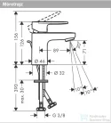 Hansgrohe VERNIS BLEND mosdó csaptelep 70,automata leeresztővel, króm 71550000
