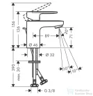 Hansgrohe VERNIS BLEND mosdó csaptelep 70,automata leeresztővel, matt fekete 71550670