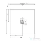 Sapho FLEXIA öntöttmárvány zuhanypadló 100x100x3cm 71552