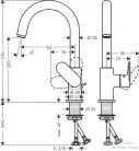 Hansgrohe VERNIS BLEND mosdócsaptelep elforgatható kifolyóval,automata leeresztővel, króm 71554000