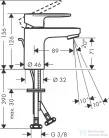 Hansgrohe VERNIS BLEND mosdó csaptelep 70 fém automata leeresztővel, króm 71557000