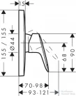 Hansgrohe LOGIS falsík alatti kád / zuhany csaptelep, króm 71605000