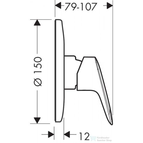 Hansgrohe LOGIS Falsík Alatti Kád / Zuhany Csaptelep, Króm 716060