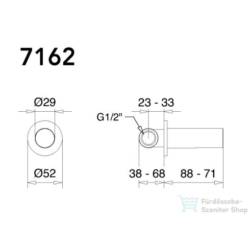 Bugnatese Moon 3/4" csempeszelep,szálcsiszolt arany 7162OS