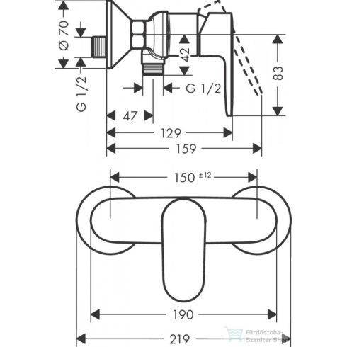 Hansgrohe VERNIS BLEND zuhanycsaptelep zuhanyszett nélkül,6 db-os projekt csomag, króm 71647000