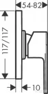 Hansgrohe VERNIS SHAPE falsík alatti kád / zuhany csaptelep, króm 71658000