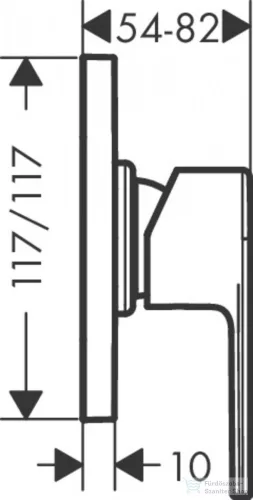 Hansgrohe VERNIS SHAPE falsík alatti kád / zuhany csaptelep, króm 71658000