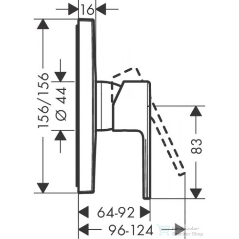 Hansgrohe VERNIS SHAPE falsík alatti kád /zuhany csaptelep, matt fekete 71668670