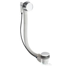   Sapho POLYSAN LP-MODEL D6 kád le-túlfolyó, bovdenes, hossz 675mm, dugó 72mm,króm 71685