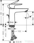 Hansgrohe TALIS E 110 mosdó csaptelep, automata leeresztővel, polírozott arany 71710990