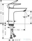 Hansgrohe TALIS E 110 mosdócsaptelep leeresztő nélkül,matt fekete 71712670