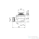 Sapho POLYSAN klik-klak zuhanytálca szifon, DN40, króm (71714)