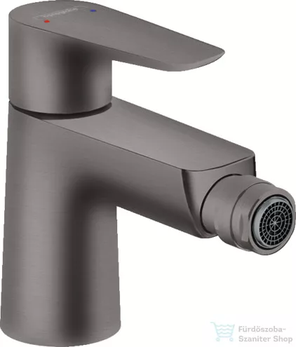 Hansgrohe TALIS E bidé csaptelep, automata leeresztővel, szálcsiszolt fekete/króm 71720340