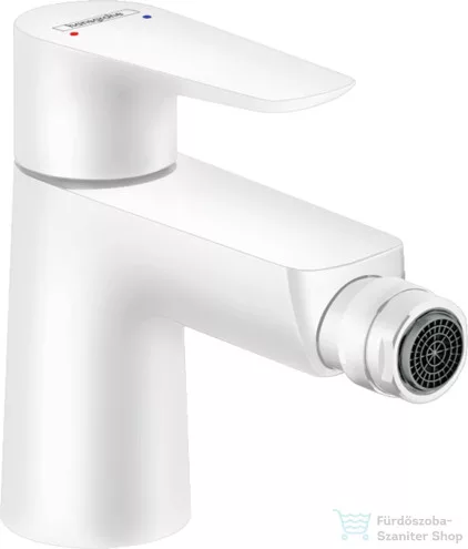 Hansgrohe TALIS E bidé csaptelep, automata leeresztővel, matt fehér 71720700