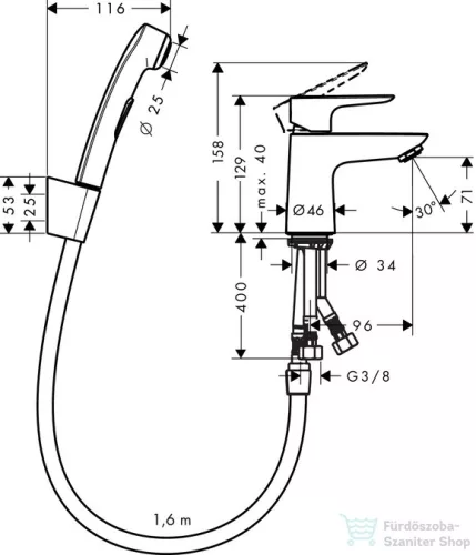 Hansgrohe HG Talis E Bidette szett 71729000