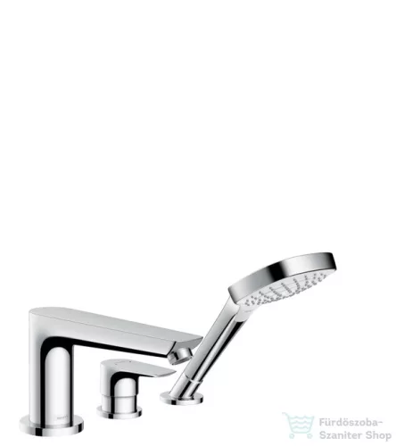 Hansgrohe TALIS E 3-lyukú, peremre szerelhető kádcsaptelep, króm 71731000