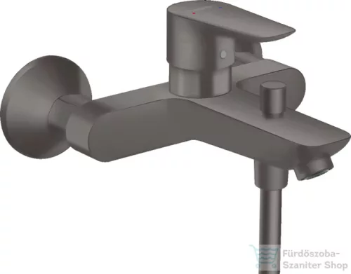 Hansgrohe TALIS E kádtöltő csaptelep, zuhanyszett nélkül, szálcsiszolt fekete/króm 71740340