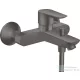 Hansgrohe TALIS E kádtöltő csaptelep, zuhanyszett nélkül, szálcsiszolt fekete/króm 71740340