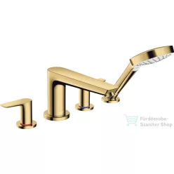   Hansgrohe TALIS E 4 üléses kádperemre szerelhető kád csaptelep, polírozott arany 71748990