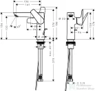 Hansgrohe TALIS E 150 mosdó csaptelep, automata leeresztővel, polírozott arany 71754990