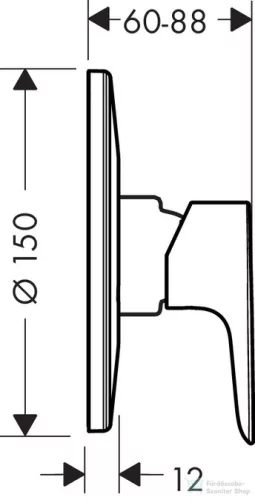 Hansgrohe HG Talis E Falsík alatti egykaros zuhanycsaptelep 71766000