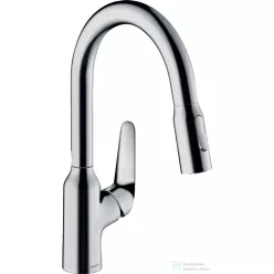   Hansgrohe FOCUS M42 180 kihúzható fejes mosogató csaptelep,2 jet, króm 71801000