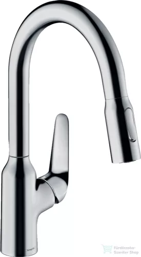 Hansgrohe FOCUS M42 180 kihúzható fejes mosogató csaptelep,2 jet, króm 71801000