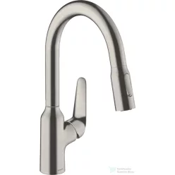   Hansgrohe FOCUS M42 180 kihúzható fejes mosogató csaptelep,2 jet, rozsdamentes acél hatású 71801800