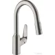 Hansgrohe FOCUS M42 180 kihúzható fejes mosogató csaptelep,2 jet, rozsdamentes acél hatású 71801800