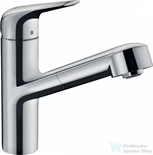 Hansgrohe FOCUS M42 mosogató csaptelep kihúzható kifolyóval,1 jet, króm 71814000