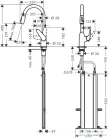 Hansgrohe FOCUS M42 mosogató csaptelep kihúzható kifolyóval,2 jet,S-Box króm 71820000