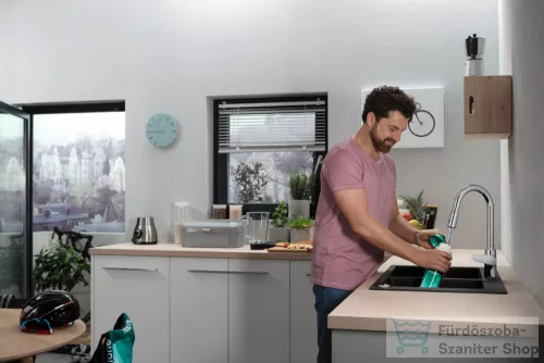 Hansgrohe FOCUS M42 mosogató csaptelep kihúzható kifolyóval,2 jet,S-Box króm 71820000