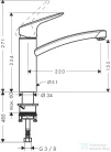 Hansgrohe Logis egykaros konyhai csaptelep 71832