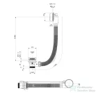 Sapho POLYSAN kád le- és túlfolyó, bovdenes, 1200mm, átm.:72mm, króm (71856)