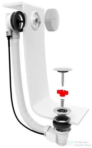 Sapho POLYSAN kád le- és túlfolyó, bovdenes, 1200mm, átm.:72mm, króm (71856)