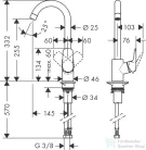 Hansgrohe LOGIS M31 Eco 260 mosogató csaptelep, króm 71861000