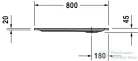 Duravit STARCK TUBS & SHOWERS Slimline 80x80 cm-es zuhanytálca,720114000000000