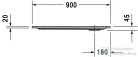 Duravit STARCK TUBS & SHOWERS Slimline 90x90 cm-es zuhanytálca,720115000000000