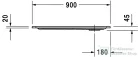 Duravit STARCK TUBS & SHOWERS Slimline 90x80 cm-es zuhanytálca,720118000000000