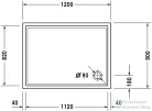 Duravit STARCK TUBS & SHOWERS Slimline 120x90 cm-es zuhanytálca,720122000000000