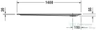 Duravit STARCK TUBS & SHOWERS Slimline 140x90 cm-es zuhanytálca Antislip bevonattal 720126000000001
