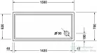 Duravit STARCK TUBS & SHOWERS Slimline 150x70 cm-es zuhanytálca Antislip bevonattal 720127000000001