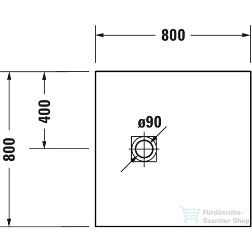 Duravit SUSTANO 80x80x3 cm-es zuhanytálca, Light Grey matt 720269630000000