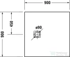 Duravit SUSTANO 90x90x3 cm-es zuhanytálca, Cream matt,720271620000000