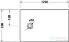 Duravit SUSTANO 120x80 cm-es zuhanytálca szifon nélkül, matt világosszürke 720276630000000