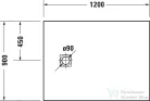 Duravit SUSTANO 120x90 cm-es zuhanytálca szifon nélkül, matt sötétszürke 720277650000000