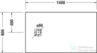 Duravit SUSTANO 140x80 cm-es zuhanytálca szifon nélkül, matt fehér 720280740000000