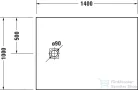 Duravit SUSTANO 140x100 cm-es zuhanytálca szifon nélkül, matt sötétszürke 720282650000000