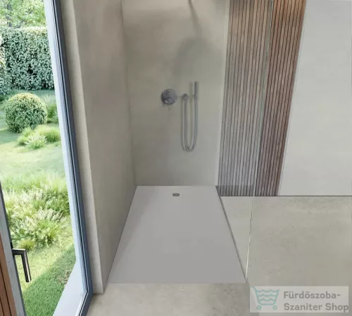 Duravit SUSTANO 160x80 cm-es zuhanytálca szifon nélkül, matt világosszürke 720284630000000